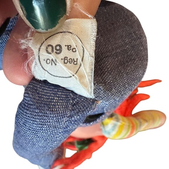 Vintage 1973 Mattel Jibby Jeaner Cloth Doll With Denim Outfit & Striped Shirt - - Picture 4 of 11